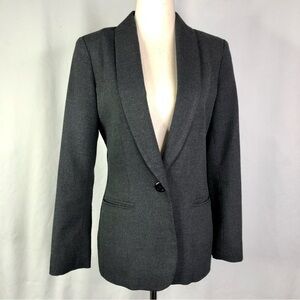 NAF NAF blazer black grey minimalist long line 38